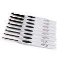Zestaw szydełek z plastikową rączką / 2,5 - 6 mm / białe / 8 szt