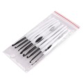 Zestaw szydełek z plastikową rączką / 2,5 - 6 mm / białe / 8 szt