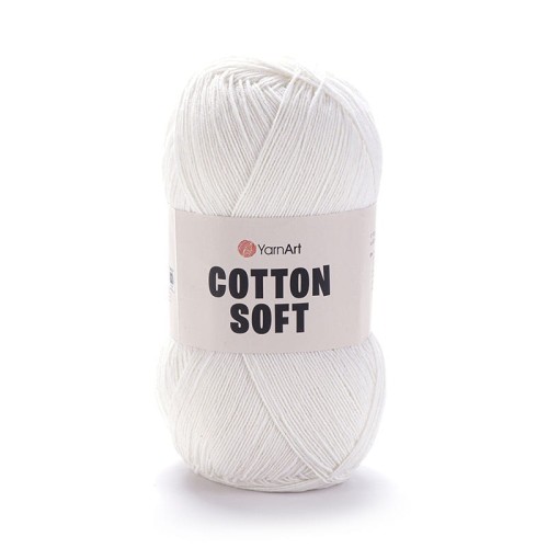 Włóczka YarnArt Cotton Soft 01 / biały naturalny