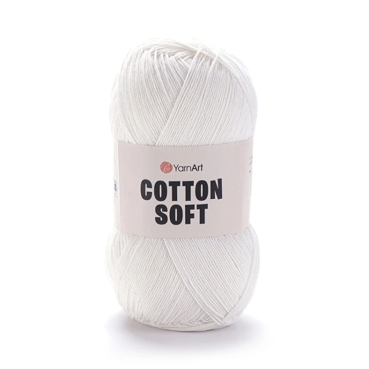 Włóczka YarnArt Cotton Soft 01 / biały naturalny
