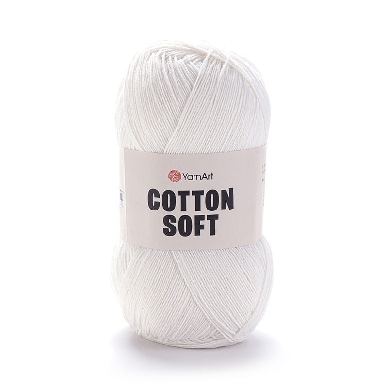 Włóczka YarnArt Cotton Soft 01 / biały naturalny