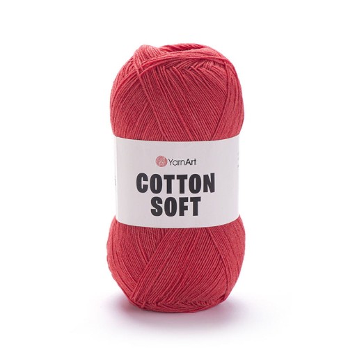 Włóczka YarnArt Cotton Soft 26 / koralowa czerwień