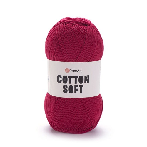 Włóczka YarnArt Cotton Soft 51 / malinowa czerwień