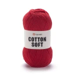 Włóczka YarnArt Cotton Soft 90 / intensywna czerwień