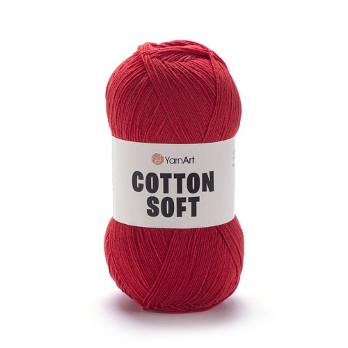 Włóczka YarnArt Cotton Soft 90 / intensywna czerwień