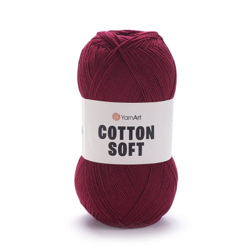 Włóczka YarnArt Cotton Soft 66 / burgund