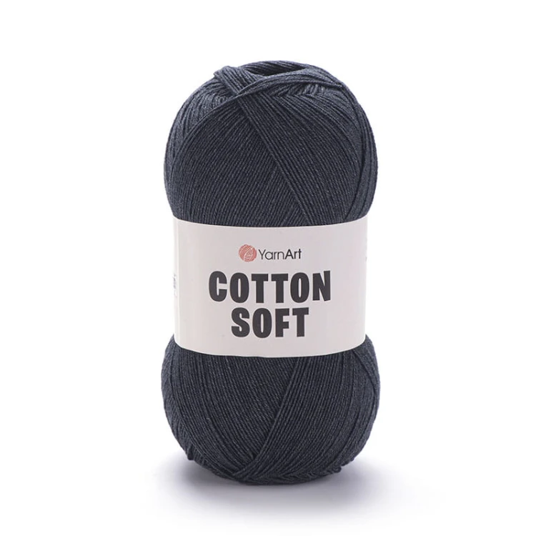 Włóczka YarnArt Cotton Soft 28 / ciemny szary melanż