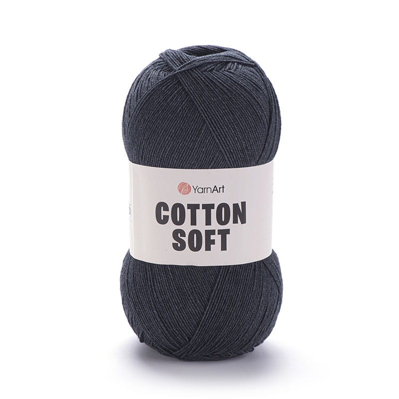 Włóczka YarnArt Cotton Soft 28 / ciemny szary melanż
