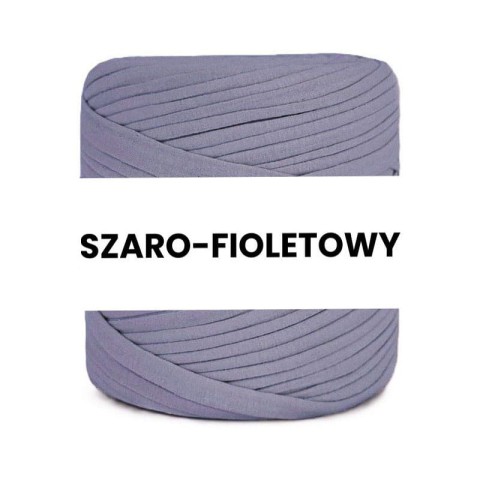 T-shirt Yarn Cotton Spaghetti / szaro-fioletowy