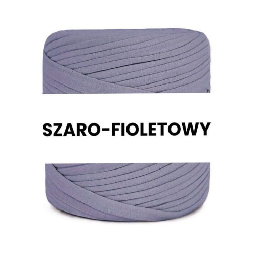 T-shirt Yarn Cotton Spaghetti / szaro-fioletowy