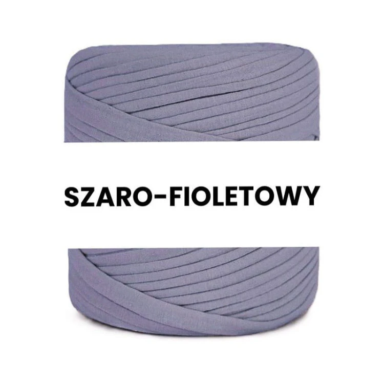 T-shirt Yarn Cotton Spaghetti / szaro-fioletowy