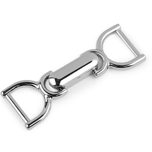 Zapięcie ozdobne z otworem do przewlekania / nikiel / 25 x 70 mm / 18 mm / 1 szt / 930710