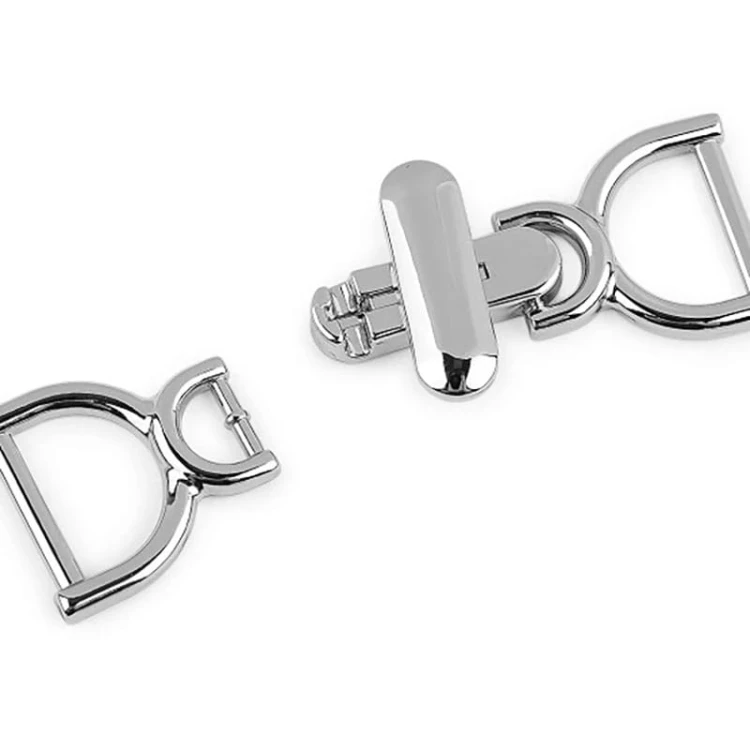 Zapięcie ozdobne z otworem do przewlekania / nikiel / 25 x 70 mm / 18 mm / 1 szt / 930710