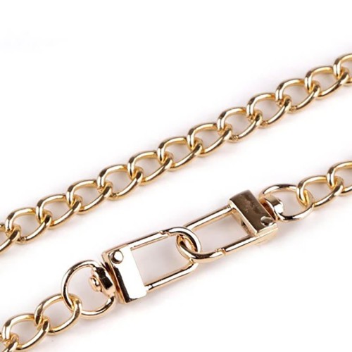 Łańcuszek do torebki z karabińczykiem / 8 mm / 125 cm / złoty / 930722