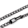 Łańcuszek do torebki z karabińczykiem / 8 mm / 125 cm / czarny nikiel / 930722