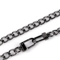 Łańcuszek do torebki z karabińczykiem / 8 mm / 125 cm / czarny nikiel / 930722
