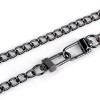 Łańcuszek do torebki z karabińczykiem / 6 mm / 125 cm / czarny nikiel / 930953