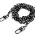 Łańcuszek do torebki z karabińczykiem / 6 mm / 125 cm / czarny nikiel / 930953