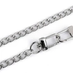 Łańcuszek do torebki z karabińczykiem / 6 mm / 125 cm / nikiel / 930953