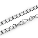 Łańcuszek do torebki z karabińczykiem / 12 mm / 125 cm / nikiel / 930721
