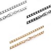 Łańcuszek do torebki z karabińczykiem / 12 mm / 125 cm / czarny nikiel / 930721