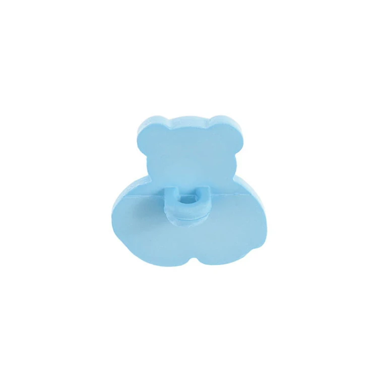 Guzik niebieski miś / Rico Design / 1,6 x 1,8 cm / 4 szt