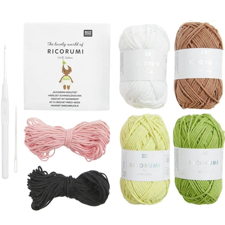 Zestaw na maskotkę amigurumi Rico Design Ricorumi Crochet Snowdrop