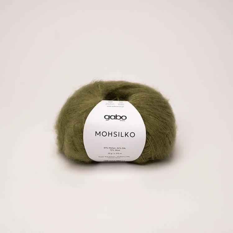 Włóczka Gabo Wool Mohsilko 4612 / oliwkowa zieleń