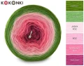 KOKONEK Classic A010 Arbuz - Paproć/zieleń/jasny róż/róż/neonowy róż/piwonia