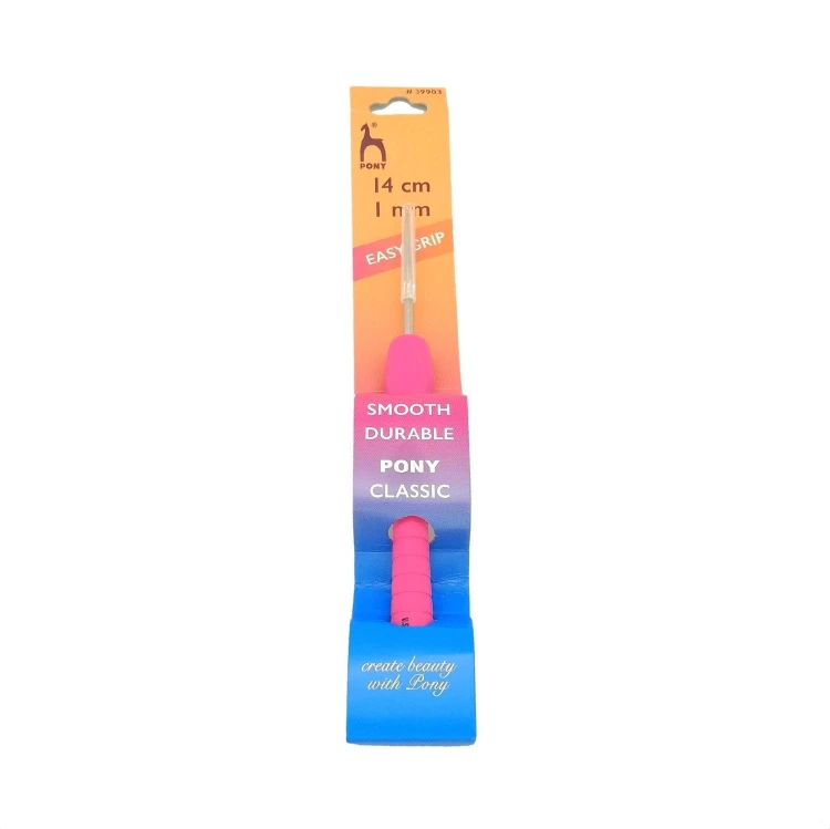 Szydełko PONY Easy Grip z ergonomiczną rączką 1mm