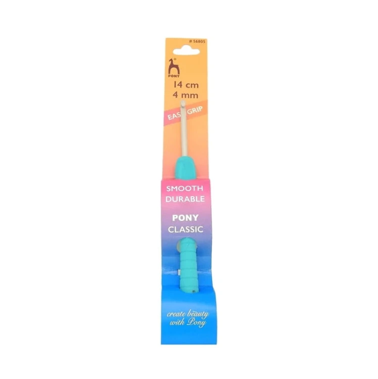 Szydełko PONY Easy Grip z ergonomiczną rączką 4 mm