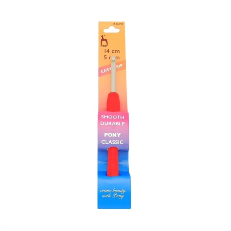 Szydełko PONY Easy Grip z ergonomiczną rączką 5 mm