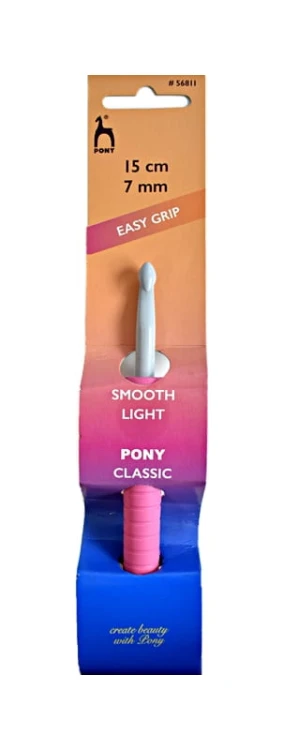 Szydełko PONY Easy Grip z ergonomiczną rączką 7 mm