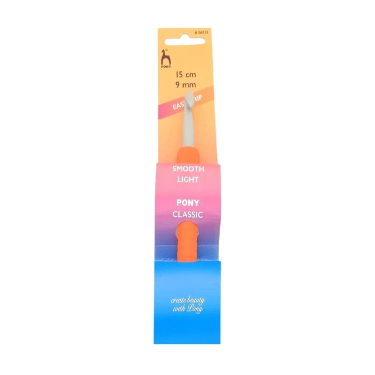 Szydełko PONY Easy Grip z ergonomiczną rączką 9 mm