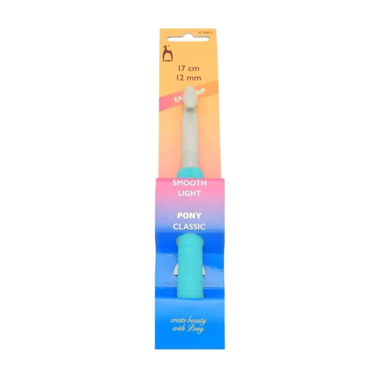 Szydełko PONY Easy Grip z ergonomiczną rączką 12 mm