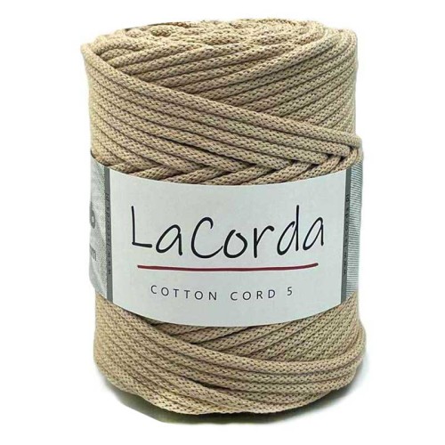 Sznurek La Corda Cotton Cord  5mm / rolka 100m / 280 beż