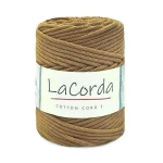 Sznurek La Corda Cotton Cord  5mm / rolka 100m / 290 jasny brąz