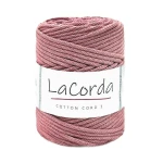 Sznurek La Corda Cotton Cord  5mm / rolka 100m / 790 blady róż