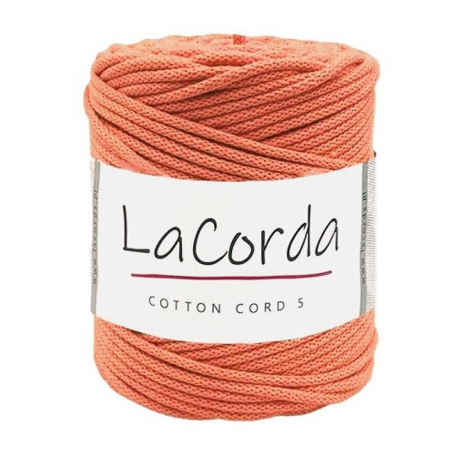 Sznurek La Corda Cotton Cord 5mm / rolka 100m / 800 melon