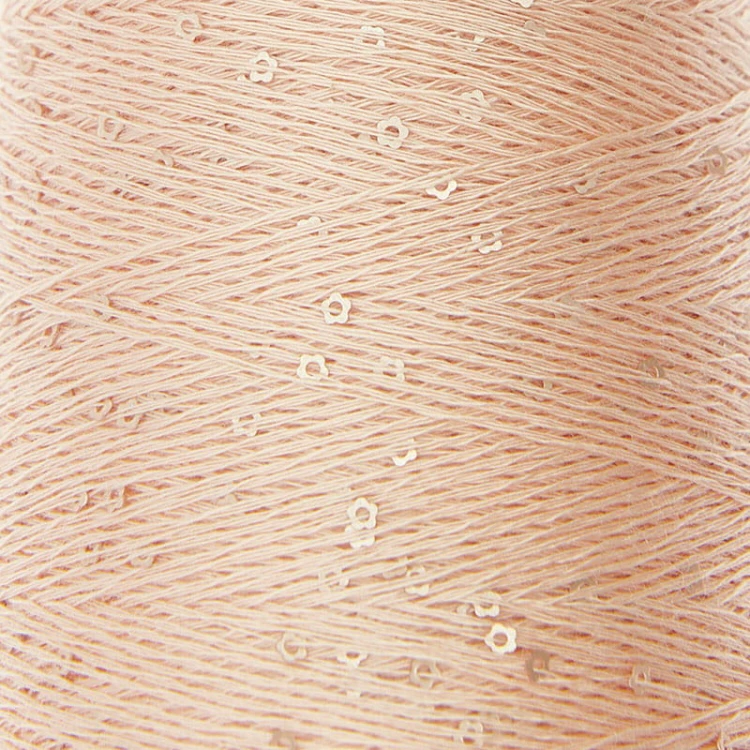 Włóczka / nić z cekinami Rico Design Creative Make It Blümchen 012 / morela