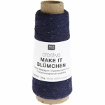 Włóczka / nić z cekinami Rico Design Creative Make It Blümchen 015 / granat