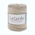 Sznurek La Corda Cotton Cord 5mm / rolka 100m / 670 lniany