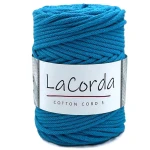 Sznurek La Corda Cotton Cord 5mm / rolka 100m / 600 turkus