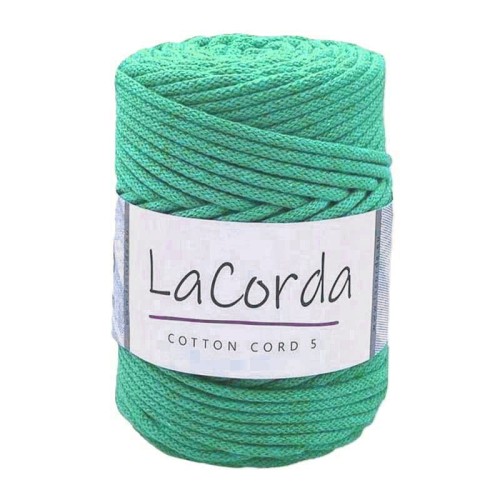 Sznurek La Corda Cotton Cord 5mm / rolka 100m / 580 miętowy