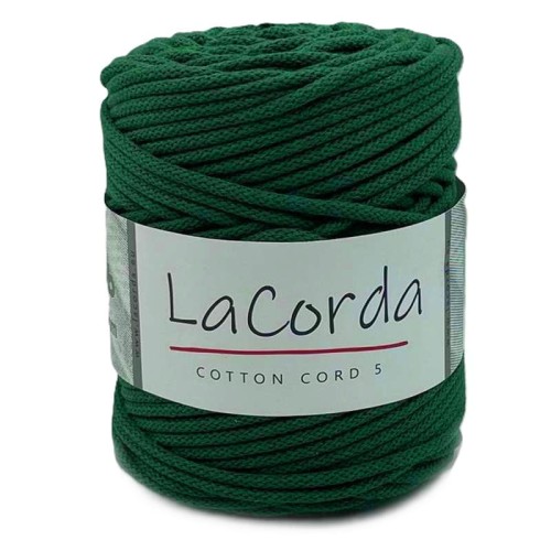 Sznurek La Corda Cotton Cord 5mm / rolka 100m / 480 jasny butelkowy