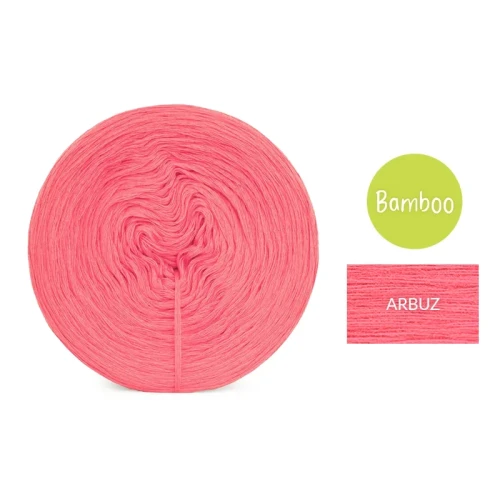 KOKONEK Bamboo - arbuz / 4 nitki / 1200 m / 240 g - GOTOWY