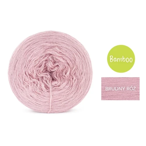 KOKONEK Bamboo - brudny róż / 4 nitki / 1200 m / 240 g - GOTOWY