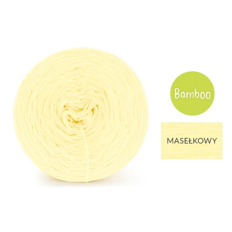 KOKONEK Bamboo - masełkowy / 4 nitki / 1200 m / 240 g - GOTOWY