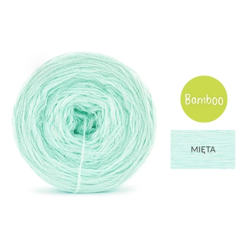 KOKONEK Bamboo - mięta, 4 nitki, 1200 m, 240 g - GOTOWY