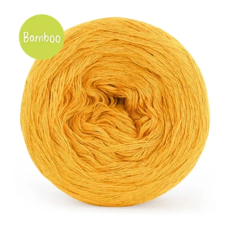 KOKONEK_Bamboo - musztarda / 4 nitki / 400 m / 80 g - GOTOWY